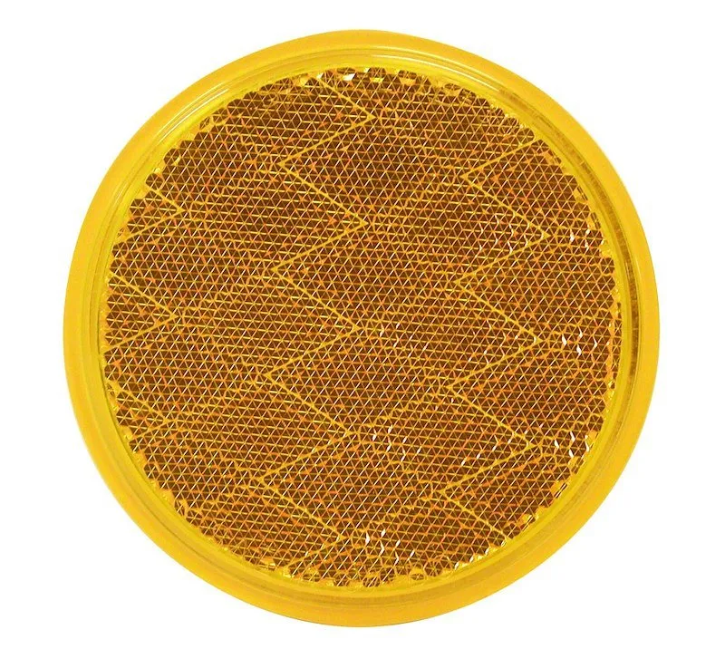 2x3-Stick-On-Round-Reflector-Amber