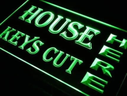 House Keys Key Cutting LED Light Sign