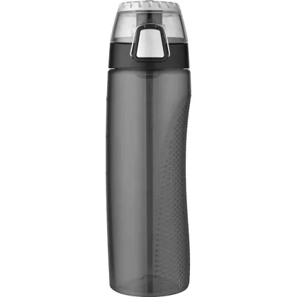 Hydration Bottle w/Rotating Intake Meter - BPA Free - 24oz - Smoke