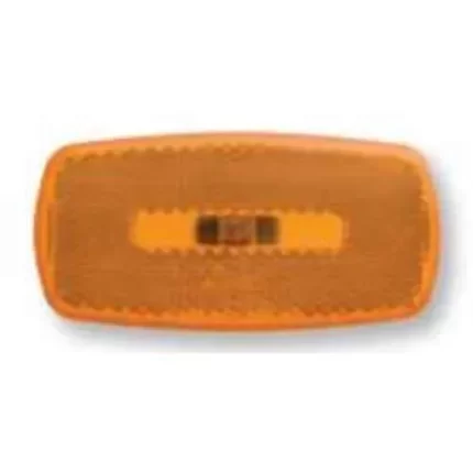 Marker/Clearance Light Oval Black Base Amber