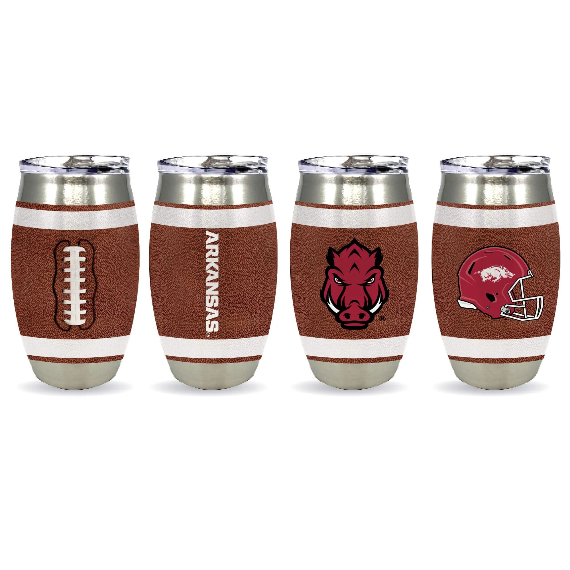 2xSet-of-4-15oz-Arkansas-Razorbacks-Football-Tumbler
