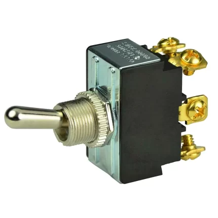 DPDT Chrome Plated Toggle Switch - ON/OFF/ON
