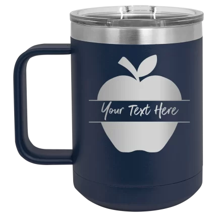 Personalized Apple 15 oz Mug - Navy