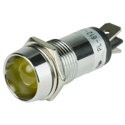 LED Pilot Indicator Light - 12V - Amber