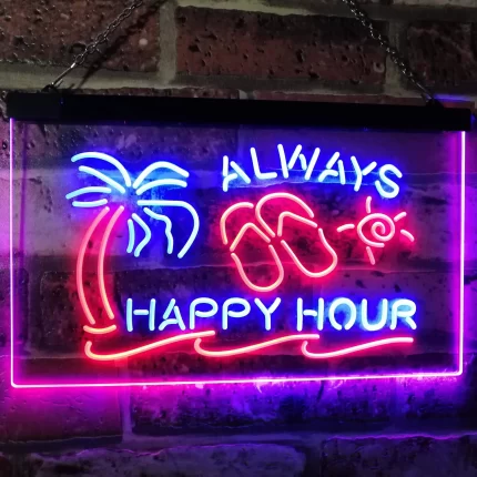 Always Happy Hour LED Light Sign