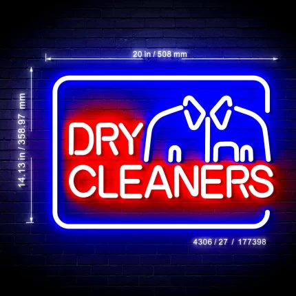 Dry Cleaners Ultra-Bright LED Sign with Remote (Neon-Style, LED Technology)