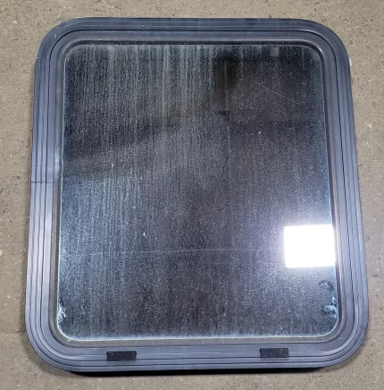 Black Radius Non-Opening Window : 21 1/2" W X 24" H X 2" D