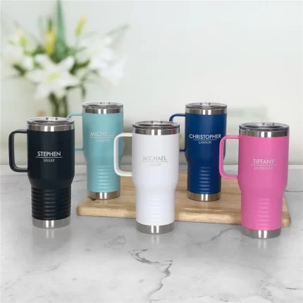 Engraved Corporate Travel Mug - Custom Business Gift