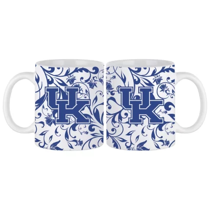 Set of 2 Kentucky Wildcats Floral 11oz Mugs