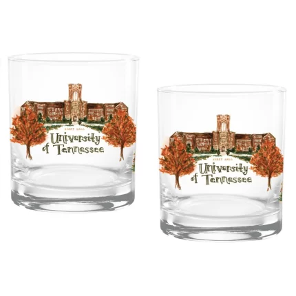 14oz Tennessee Volunteers Laura Wilcox University Collection 2-Pack Glass Set