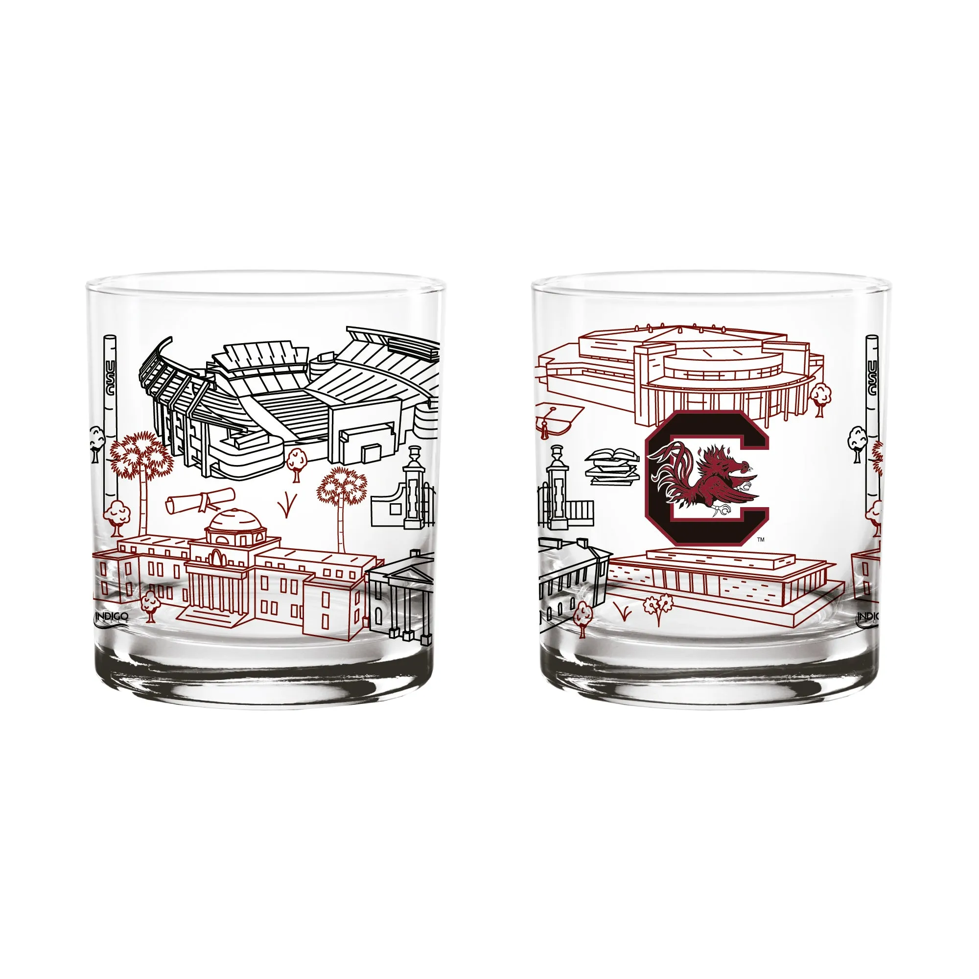 3fSet-of-2-South-Carolina-Gamecocks-Campus-Line-Art-14oz-Rocks-Glasses