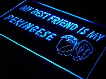 Best Friend Pekingese LED Light Sign