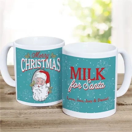 Cookies and Milk for Santa Mug - Personalized Holiday Mug for Christmas Eve