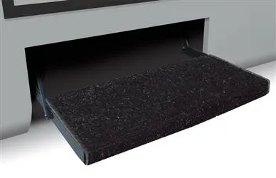 Jumbo Wraparound Plus RV Step Rug Black
