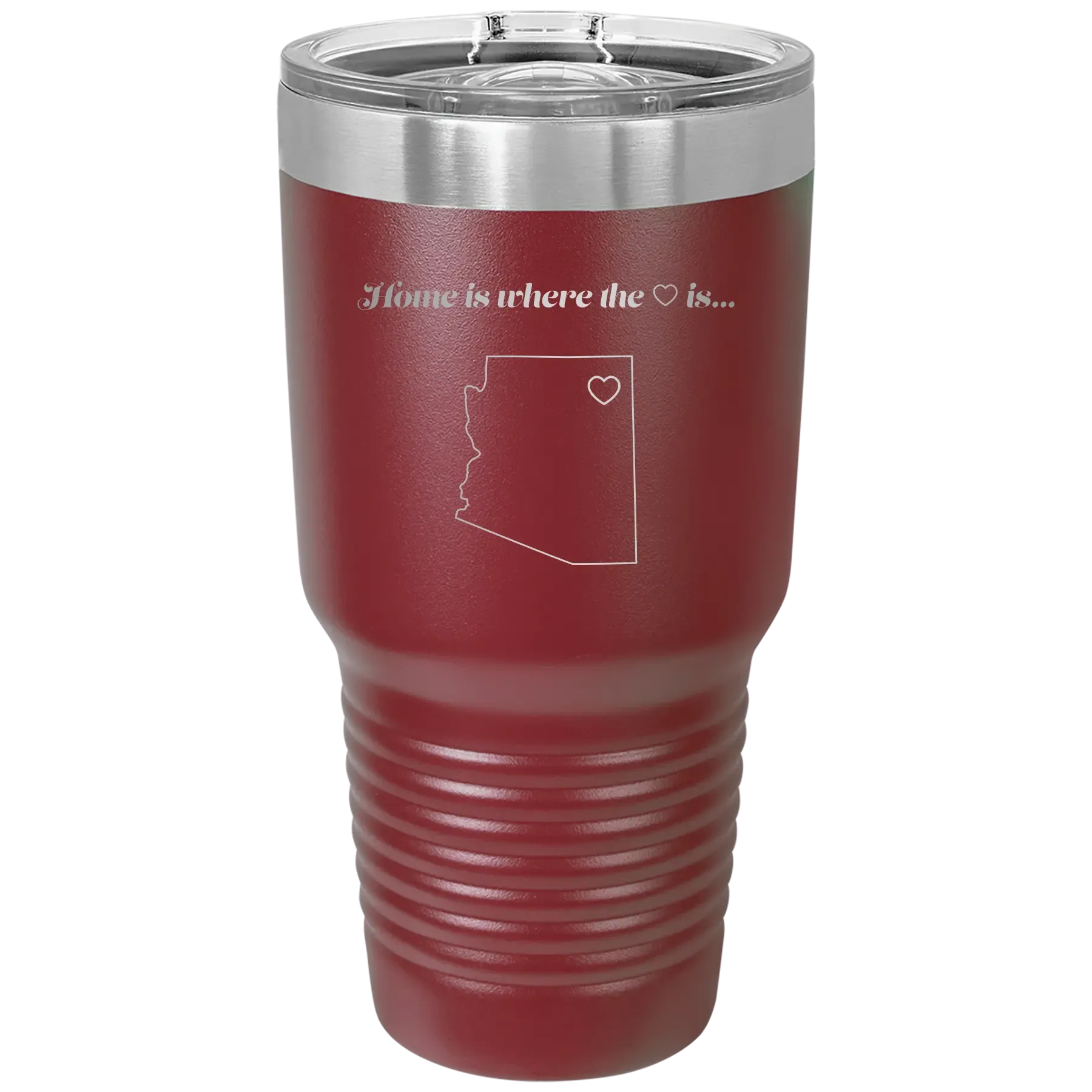 3hPersonalized-Arizona-Heart-30-oz-Tumbler-Maroon