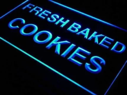 Bakery Fresh Baked Cookies LED Light Sign