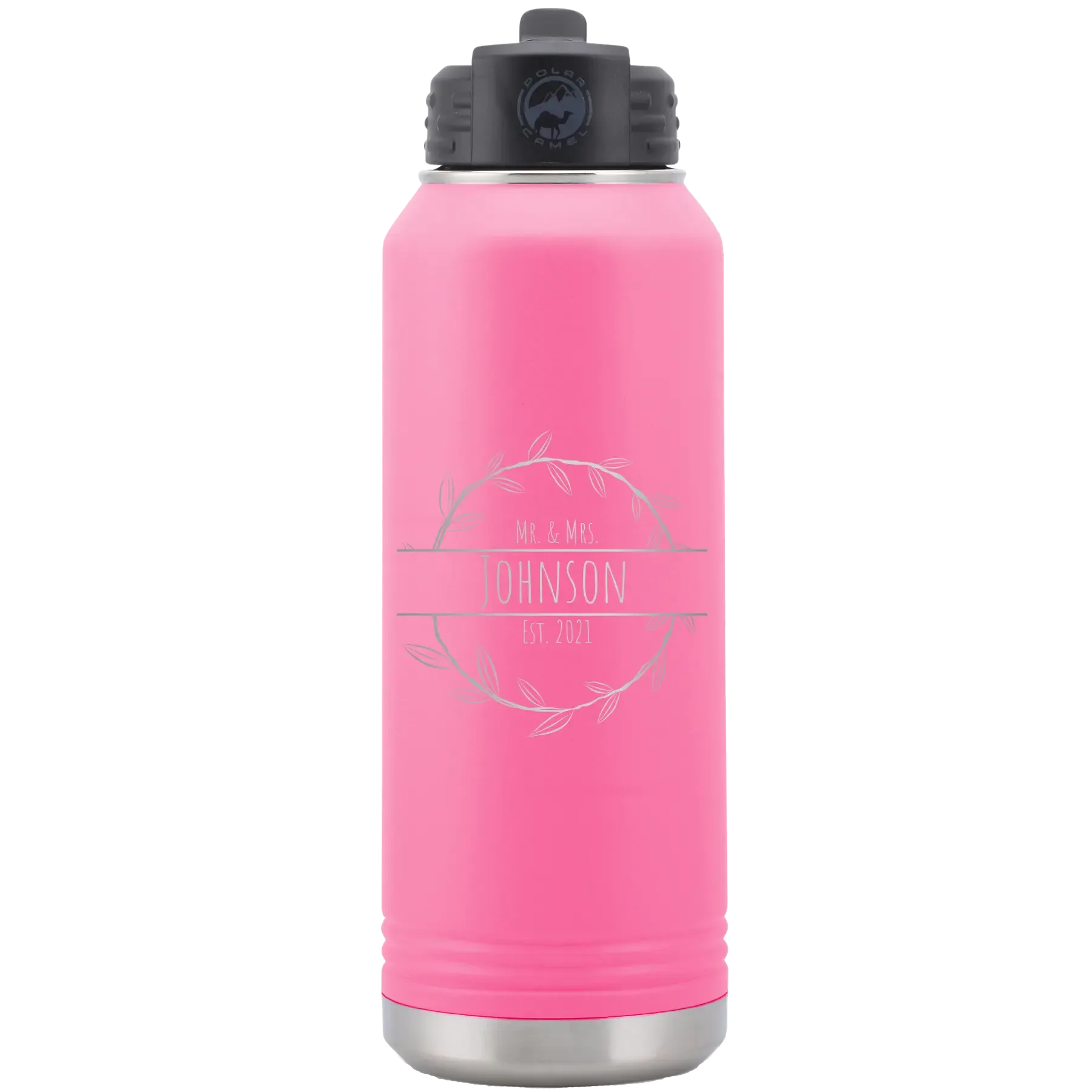 3iPersonalized-Last-Name-and-Est-32-oz-Water-Bottle-Pink