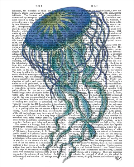 Blue Jellyfish 1, Book Print, Art Print, Wall Art