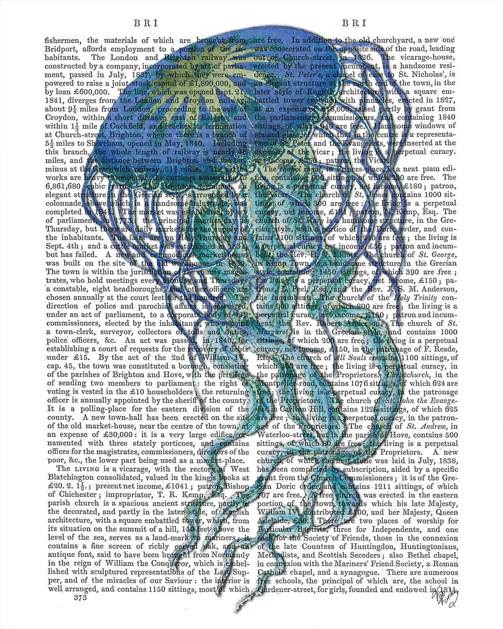 3jBlue-Jellyfish-1-Book-Print-Art-Print-Wall-Art