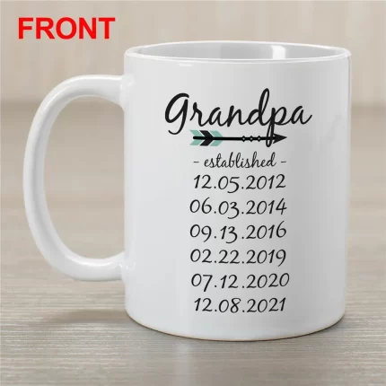 Dad Established Mug - Personalized Dad Coffee Mug with Year Established