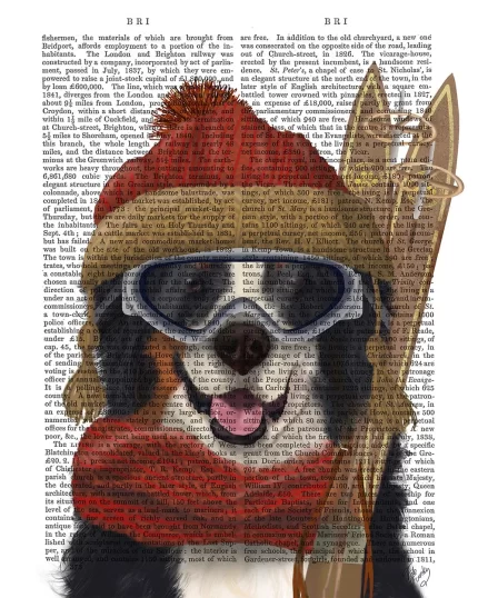 Bernese Ski Dog, Book Print, Dog Art Print, Wall Art