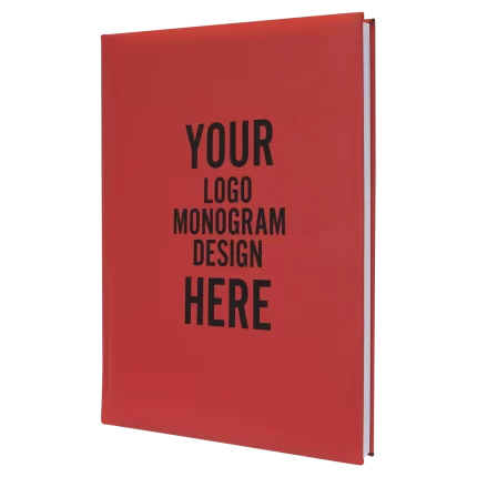 Personalized Leatherette Journal 7" x 9.75" (Lined Pages) - Red