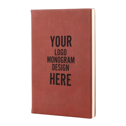 Personalized Leatherette Journal 5.25" x 8.25" (Lined Pages) - Rose