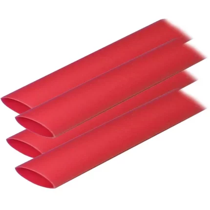 Adhesive Lined Heat Shrink Tubing (ALT) - 3/4" x 12" - 4-Pack - Red
