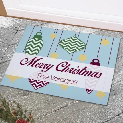 Christmas Welcome Mat Personalized Doormat - Custom Family Entry Mat