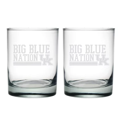 14oz Kentucky Wildcats Etched Slogan DOF 2 Pack
