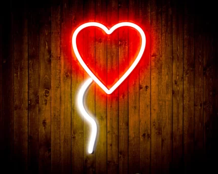 Heart Shaped Balloon Flex Silicone LED Sign (Neon-Style, LED Technology)