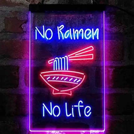 No Ramen No Life Shop LED Light Sign