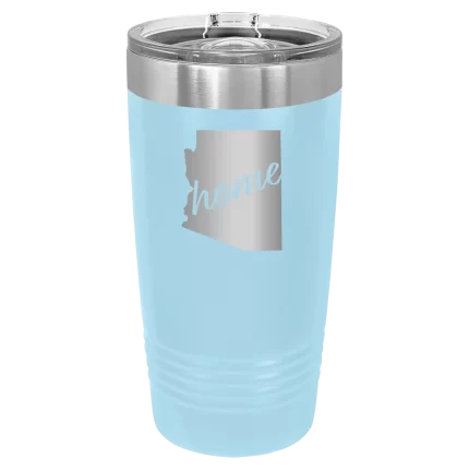 Personalized Arizona Home 20 oz Tumbler - Light Blue