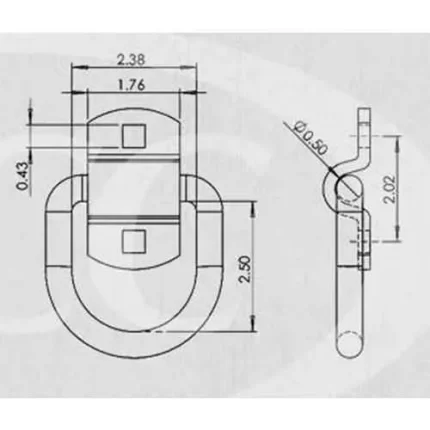 1/2" Forged D-Ring w/Blt-On Cl