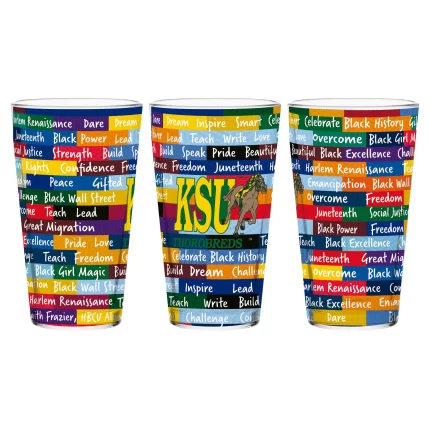Kentucky State Thorobreds 16oz BHM Pint Glasses | Set of 2