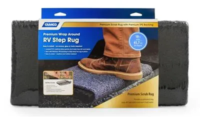 Camco 42962 Entry Step Rug (17.5" x 18") - Black