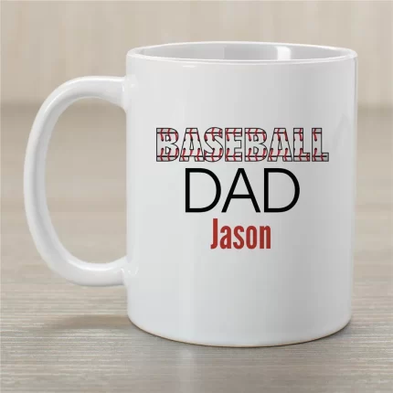 Baseball Dad Mug - Personalized Baseball-Themed Mug for Dads