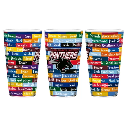 Clark Atlanta Panthers 16oz BHM Pint Glasses | Set of 2