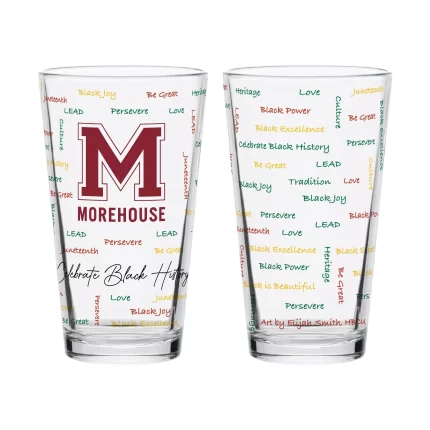 Set of 2 Morehouse Maroon Tigers 16oz BHM Pints