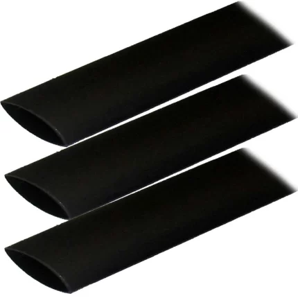 Adhesive Lined Heat Shrink Tubing (ALT) - 1" x 6" - 3-Pack - Black