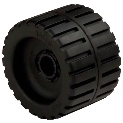 Ribbed Wobble Roller 4-3/8" - 3/4"ID w/Bushing Black
