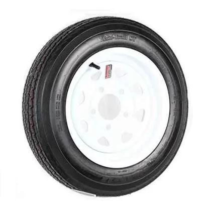 480-12 Tire C/5H Trailer Wheel Spoke White Striped