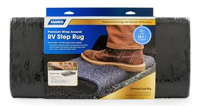 Camco 42966 Entry Step Rug (22" x 23") - Black