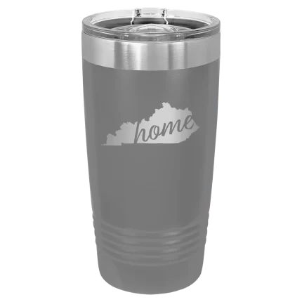 Personalized Kentucky Home 20 oz Tumbler - Dark Gray