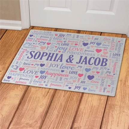 Love Words Personalized Doormat - Custom Romantic Entry Mat