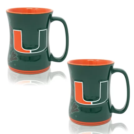 Set of 2 | 16oz Miami Hurricanes Barista Mugs