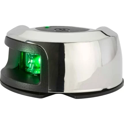 LightArmor Deck Mount Navigation Light - Stainless Steel - Starboard (green) - 2NM