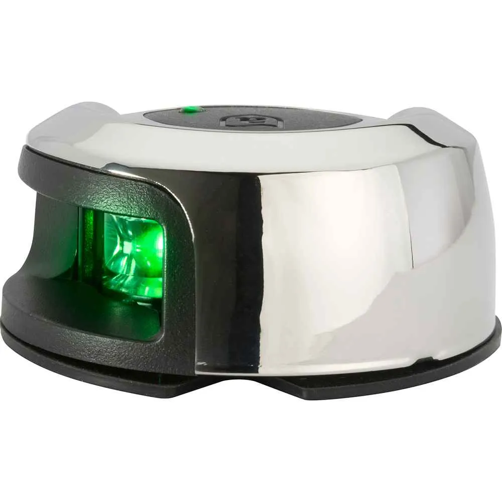 3wLightArmor-Deck-Mount-Navigation-Light-Stainless-Steel-Starboard-green-2NM
