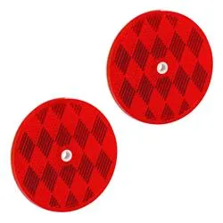 Reflector 3-3/16" Round Center Mount Red