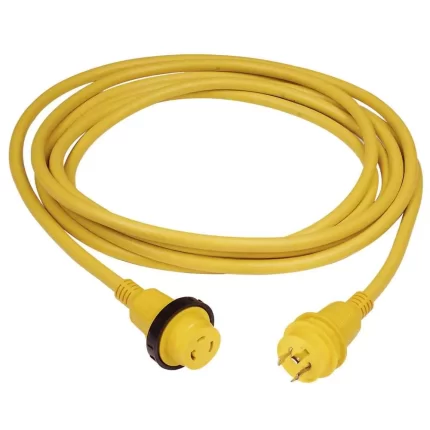 30 Amp PowerCord PLUS Cordset w/Power-On LED - Yellow 50ft
